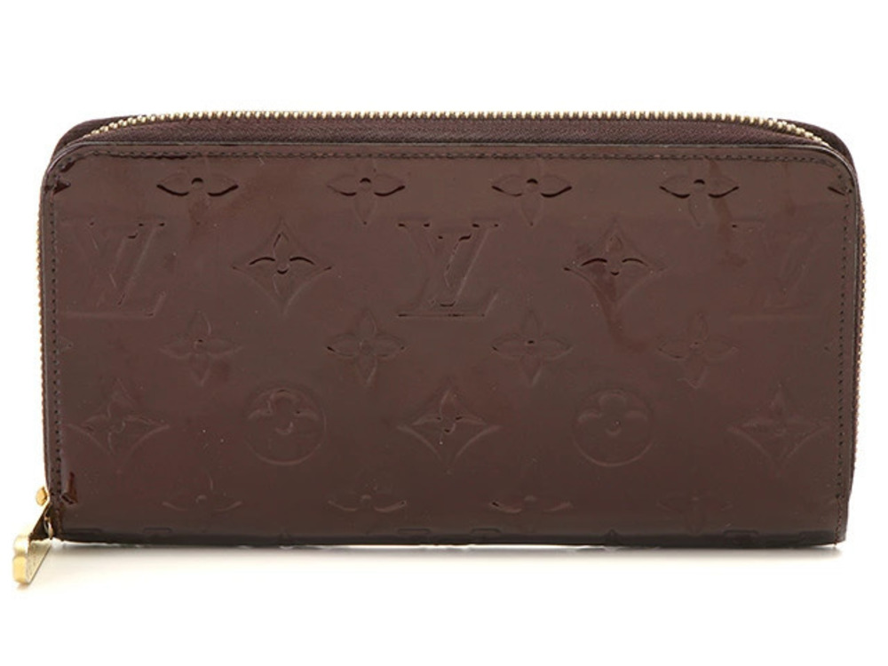 LOUIS VUITTON Zippy Wallet Long Vernis Amarante Purple